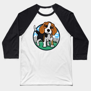 Adorable Beagle Puppy in Nature Baseball T-Shirt